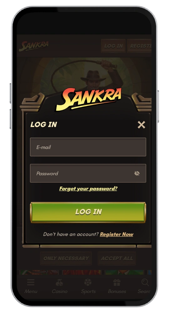Sankra kasino registrieren